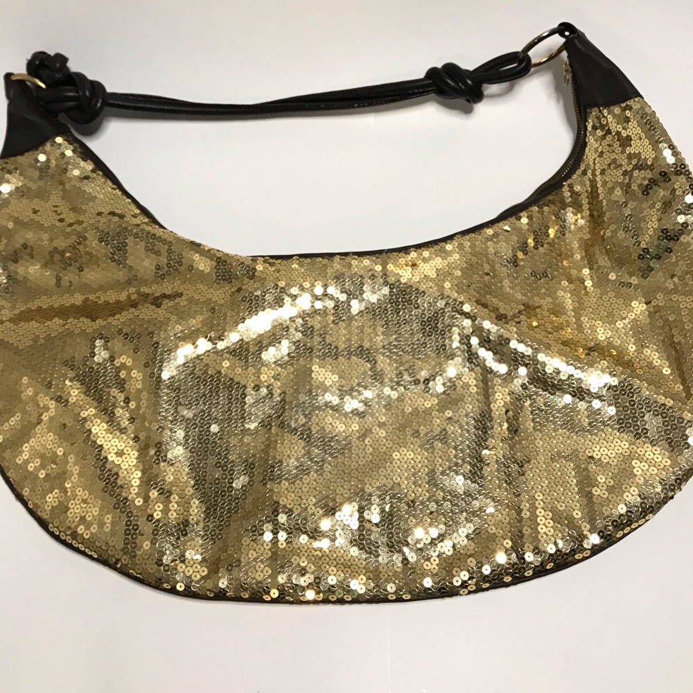 BCBGeneration Oversized Gold Sequin Bag